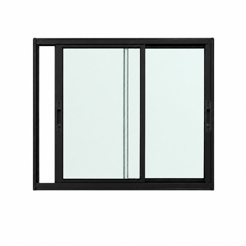 Janela de Correr 2 Folhas Alumínio Preto 100x100 Linha 25 Jade