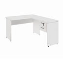 Ver imagem 2 de Mesa de Escritório em L 30mm com Gaveteiro Suspenso e Chave F5 Office Cor:Branco