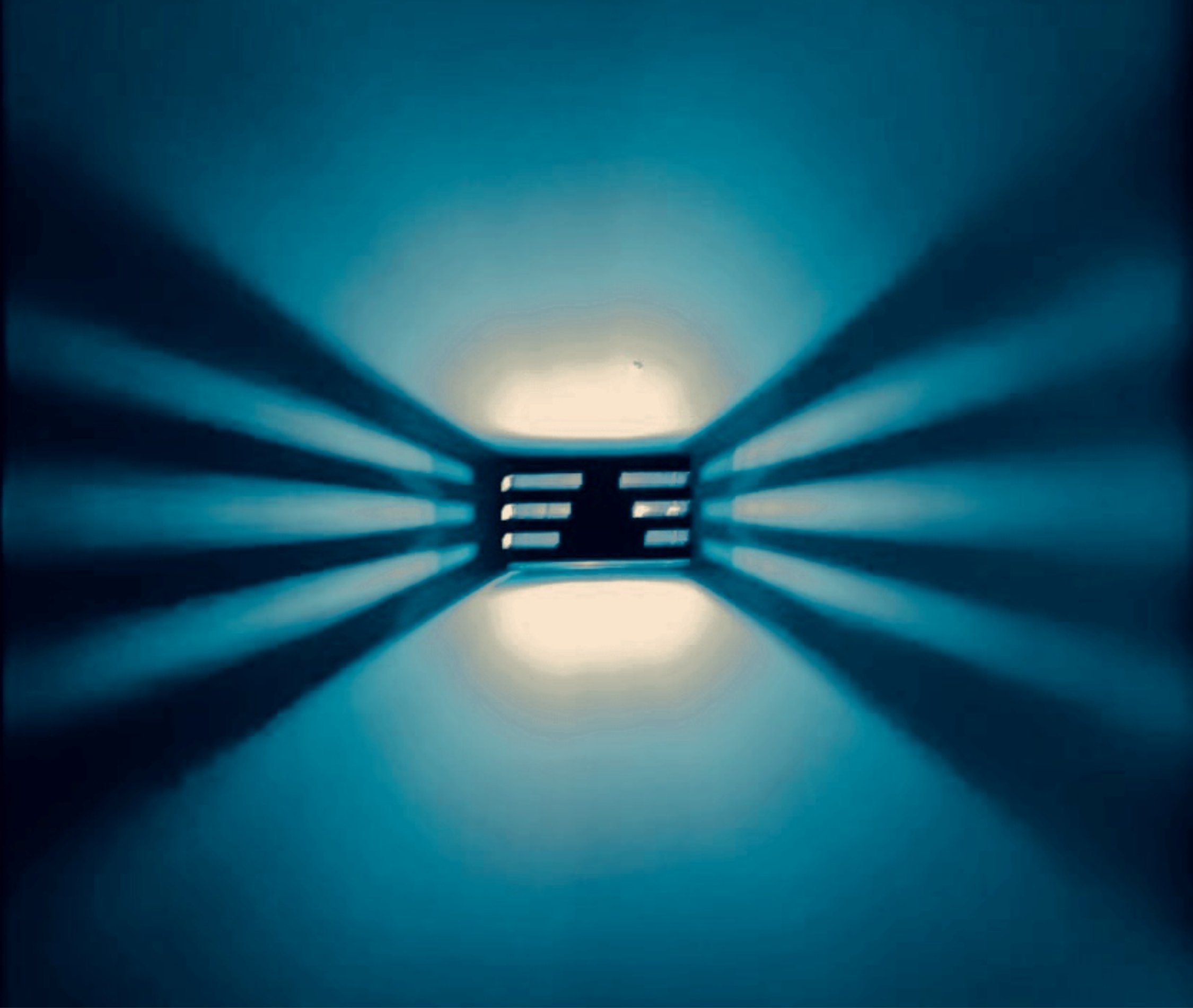 1 Arandela Luminária Interna Externa Azul Metais Massuia Com Led - 3