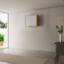 Ver imagem 1 de Armário Aéreo Menor Luisa 80cm 2 Portas MDF Bater Off White e Naturalle Moderna