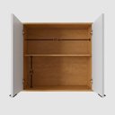 Ver imagem 5 de Armário Aéreo Menor Luisa 80cm 2 Portas MDF Bater Off White e Naturalle Moderna