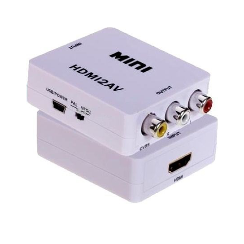 Mini Adaptador Conversor de HDMI para Video Composto - 1