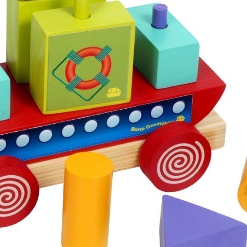 Barco Geométrico -Brinquedo Educativo - Carimbras - 3