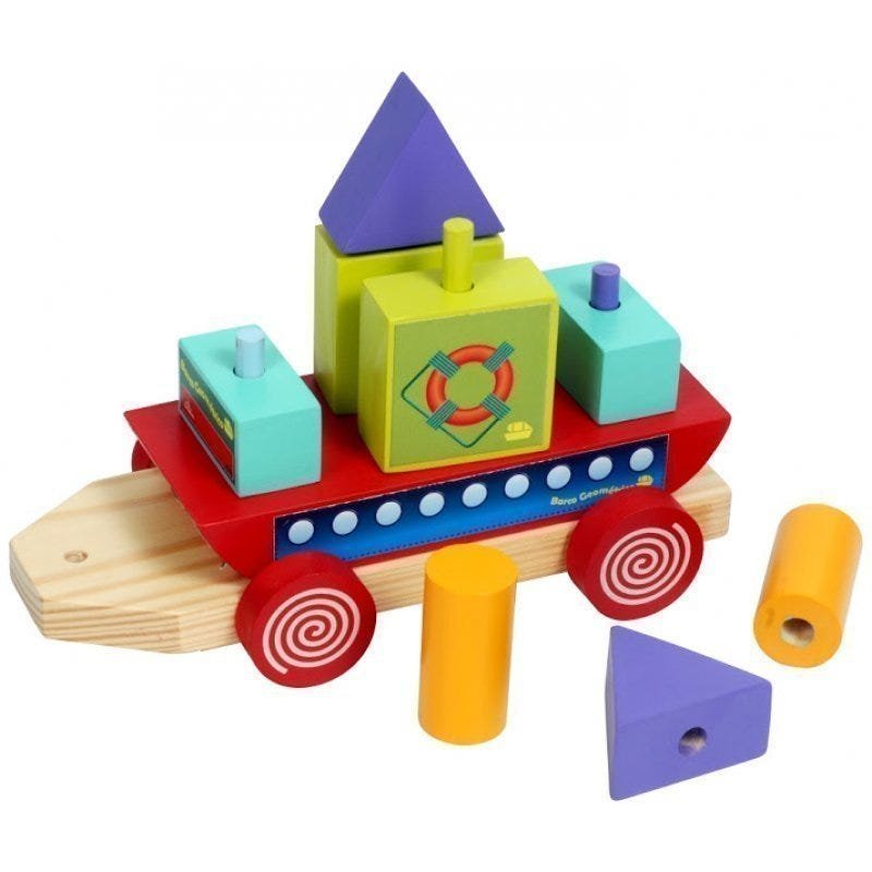Barco Geométrico -Brinquedo Educativo - Carimbras - 2