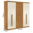 Ver imagem 4 de Guarda Roupa Casal Buriti 6 Portas Cinamomo Areia - Santos Andirá