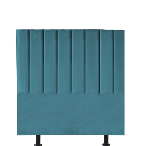 Cabeceira Estofada Solteiro 90CM Cora Suede Azul Turquesa - D A DECOR D&A Decor