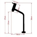 Ver imagem 3 de Cuba de Vidro Oval Chanfrada 46cm Azul Escuro + Valvula + Torneira Metal Preta + Sifao