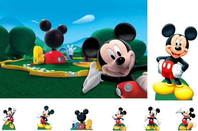 Kit Painel Lona X M E Displays Mickey Madeiramadeira