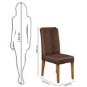 Ver imagem 4 de Kit 2 Cadeiras Para Sala de Jantar Yasmin D04 Freijó/Veludo Moca - Mpozenato