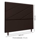 Ver imagem 3 de Cabeceira Casal 140 Cm com Frame Cristal Corino Marrom Artte