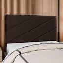 Ver imagem 2 de Cabeceira Casal 140 Cm com Frame Cristal Corino Marrom Artte