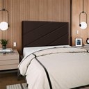 Ver mais imagens de Cabeceira Casal 140 Cm com Frame Cristal Corino Marrom Artte