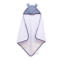 Toalha com Capuz Cor:chevron Azul Marinho - 1
