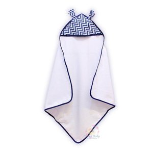 Toalha com Capuz Cor:chevron Azul Marinho