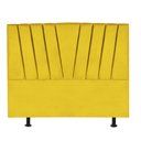 Ver imagem 2 de Cabeceira Estofada Bélgica 160cm Queen Size Para Cama Box Quarto Corino Amarelo - Gat Magazine