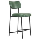 Ver imagem 6 de Kit 08 Banquetas Baixa Bar Cozinha Sala de Jantar Preto Melina L02 Couríssimo Verde - Lyam Decor