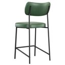 Ver mais imagens de Kit 08 Banquetas Baixa Bar Cozinha Sala de Jantar Preto Melina L02 Couríssimo Verde - Lyam Decor