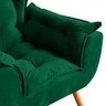 Poltrona Decorativa Odisseia Veludo Peach Verde Esmeralda - D'Rossi - 3