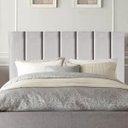 Ver imagem 1 de Cabeceira Estofada de Cama Casal Box 140 Cm Eloá Linho e Frame:cinza Claro