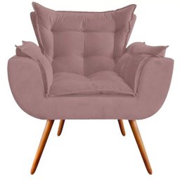 Kit 2 Poltronas Decorativas Odisseia Veludo Peach Rose - D'Rossi - 2