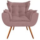 Ver imagem 2 de Kit 2 Poltronas Decorativas Odisseia Veludo Peach Rose - D'Rossi