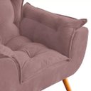 Ver imagem 4 de Kit 2 Poltronas Decorativas Odisseia Veludo Peach Rose - D'Rossi