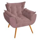 Ver imagem 3 de Kit 2 Poltronas Decorativas Odisseia Veludo Peach Rose - D'Rossi
