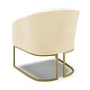 Ver imagem 7 de Poltrona Sala Decorativa Stella Base Industrial Dourada Sintético Pu Bege D03 - D’Rossi