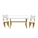 Ver imagem 2 de Kit Infantil Mesa Tesoura 2 Cadeiras Educativo Crianças B3