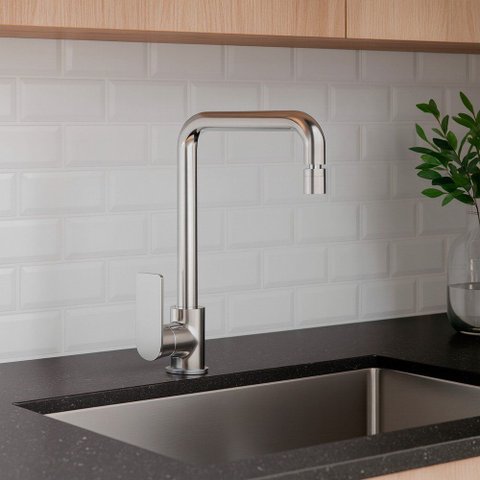 Misturador Monocomando para Cozinha Square Cromado Baumê