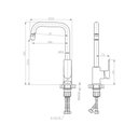 Ver imagem 3 de Misturador Monocomando para Cozinha Square Cromado Baumê