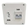 Caixa Disjuntor Bipolar Tomada 20a Interruptor 2 Polos 16a Ar Condicionado Embutir Residencial Comer - 3