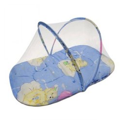 Berço Mosquiteiro Portátil Azul Bebe  Pernilongo Insetos - 1