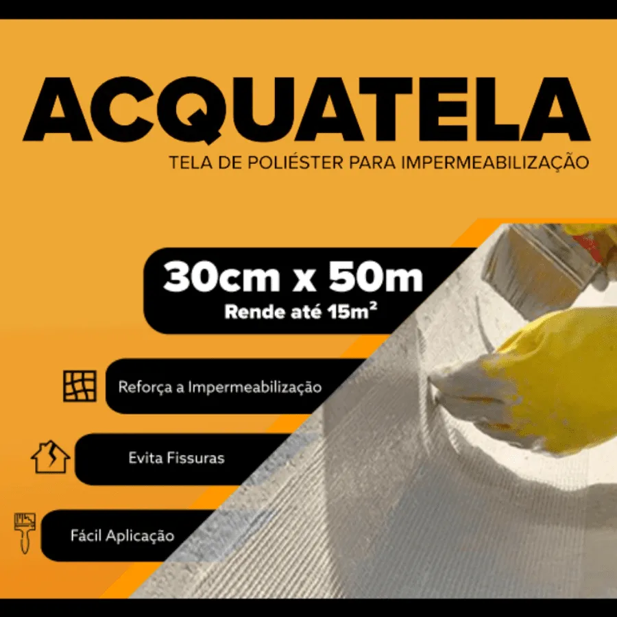 Tela para Impermeabilização 15m - Acquatela - 2