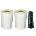 Ver imagem 1 de 2 Rolos Etiqueta Zebra Zd220 50x40 Cm + 1 Ribbon 110x74