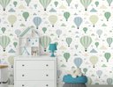 Ver imagem 2 de Papel de Parede Infantil - Balões 2 Arte Destaque 1,50 Metros