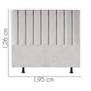 Ver imagem 3 de Cabeceira Estofada King 195CM Karla Suede Cinza Claro - D A DECOR D&A Decor