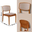 Ver imagem 3 de Mesa 135cm Laminado com 4 Cadeiras Malta Moderna Brisa/ Imbuia Nat.