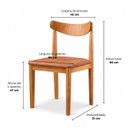 Ver imagem 4 de Kit 4 Cadeiras Sala de Jantar Avelã/Nature Aurora