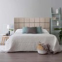 Ver imagem 2 de Kit Cabeceira + Calçadeira Baú Espanha 160cm Queen Size para Cama Box Suede Bege - Gat Magazine