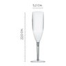 05 Taças de Champanhe Acrílico 180ml Transparente - Pit-180 - 4