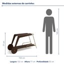 Ver imagem 3 de Carrinho Bar Natu - Cor: Nogal