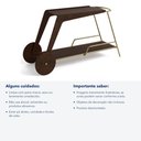 Ver imagem 6 de Carrinho Bar Natu - Cor: Nogal