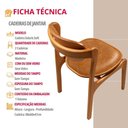 Ver imagem 3 de Cadeiras de Jantar Solaris Soft Madeira Maciça Caramelo Moderna