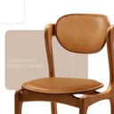 Ver imagem 5 de Cadeiras de Jantar Solaris Soft Madeira Maciça Caramelo Moderna