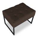Ver imagem 4 de Puff Lisa Suede Base Metálica Industrial Preto - Pallazio