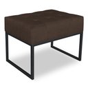 Ver imagem 1 de Puff Lisa Suede Base Metálica Industrial Preto - Pallazio