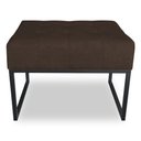 Ver imagem 3 de Puff Lisa Suede Base Metálica Industrial Preto - Pallazio