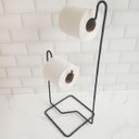 Ver imagem 2 de Papeleira de Chão Preto Fosco para Banheiro Porta Rolo de Papel Higiênico Lyon Schmitt