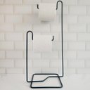 Ver imagem 4 de Papeleira de Chão Preto Fosco para Banheiro Porta Rolo de Papel Higiênico Lyon Schmitt